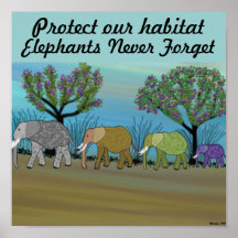 Elephant Habitat Print