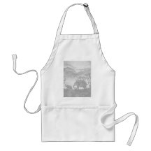 elephant pencil sketch aprons