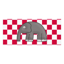 elephant personalised rack card