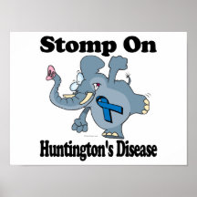 Elephant Stomp On Huntingtons Disease Poster