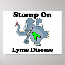 Elephant Stomp On Lyme Disease Posters