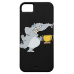elephant with winner trophy cartoon iPhone 5 cover