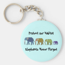 Elephants Habitat Keychain
