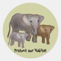 Elephants in the Wild Stickers