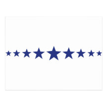 eleven blue stars postcards