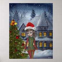 Elf Magic Home For Christmas Print