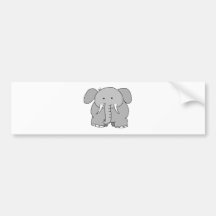 Eli the Elephant Bumper Stickers