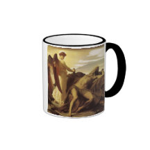 Elijah in Wilderness by Leighton, Victorian Art Mugs