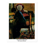 Elisabeth At The Desk By August Macke Post Cards