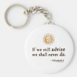 Elizabeth I Quote on Indecision Key Chain