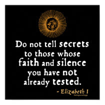 Elizabeth I Quote on Trust posters
