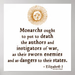 Elizabeth I Quote on War Print