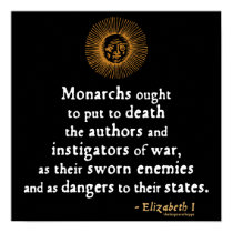 Elizabeth I Quote on War posters
