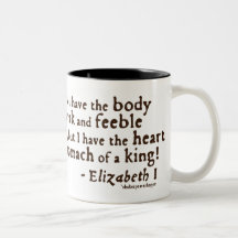 Elizabeth I Tilbury Quote Coffee Mugs