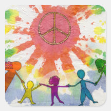 Embrace Peace Mixed Media Artwork Sticker