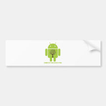 Embrace The Ecosystem (Bug Droid Brown Tree) Bumper Stickers