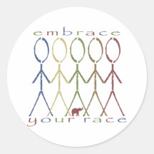 "embrace your race" sticker