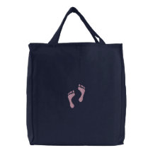 Embroidered Footprints Bag