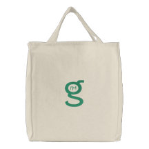 Embroidered Handbags w Green Logo