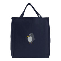 Embroidered Penguin Bag