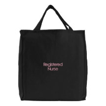 Embroidered registered nurse bag