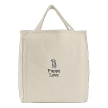 Embroidered Reusable Tote Bag