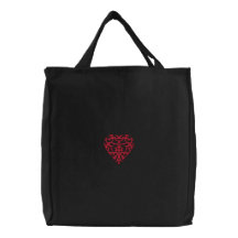 Embroidered Tribal Heart Embroidered Bags