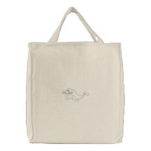 Embroidered Walrus Bag