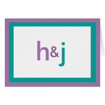 Emerald Green and Victorian Lilac Customisable Greeting Cards