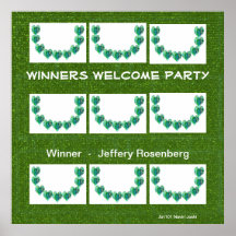 Emerald Green Garlands for Winners Party Posters