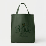 Emerald Green, Gold, White Shamrock Bride Bag
