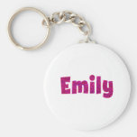 Emily Pink Glitter Keychains