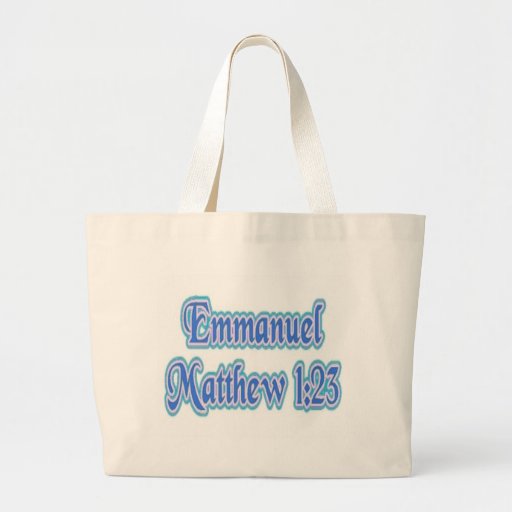 Emmanuel Matthew 1:23 Canvas Bags