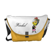Emo Chick Funny Illustration Messenger Bag
