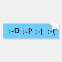 Emotion bumper sticker
