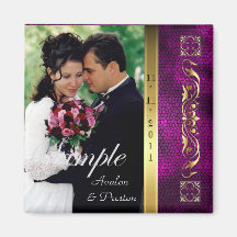 Emperor Pink Photo Save The Date Magnet