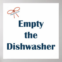 Empty The Dishwasher Reminders Posters