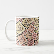 Enamel Tile Om (Aum) Coffee Mug