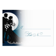 Enchanted Evening Nighttime Wedding Placecard Business Cards