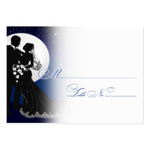 Enchanted Evening Nighttime Wedding Placecard Business Card Templates