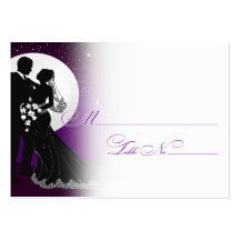 Enchanted Evening Nighttime Wedding Placecard Business Card Templates