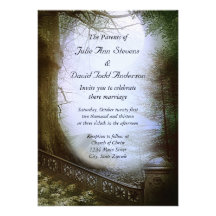 Enchanted Forest Scene Wedding Personalised Invite
