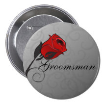 Enchanted Roses Groomsman Button