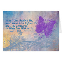 encouragement card butterfly, Emerson Quote