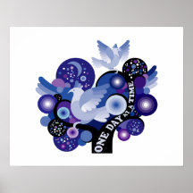Encouraging One Day A Time Tree Doves Posters
