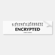 Encrypted (Adventure Of The Dancing Men Cipher) Bumper Stickers