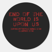 End of the World Round Sticker