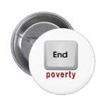 End Poverty Pinback Button