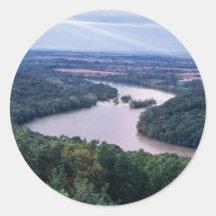 Endangered mussel habitat round stickers