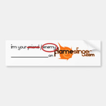 "Enemy" screenname bumper sticker